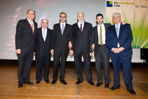 Η Διοικητική Ομάδα της International Life. Από αριστερά: Ν. Σπανός, Π. Λύβας, Α. Κατσάρας, Σ. Ταγκόπουλος, Γ. Μπράβος, Φ. Μπράβος.