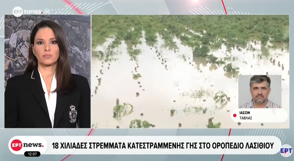 Τεράστιες ζημιές στο Οροπέδιο Λασιθίου από τις βροχές (video)