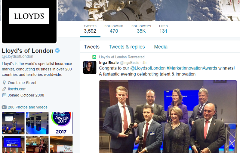 Μεγάλη διάκριση για την Cromar ως “Best Coverholder Innovation” των Lloyd’s