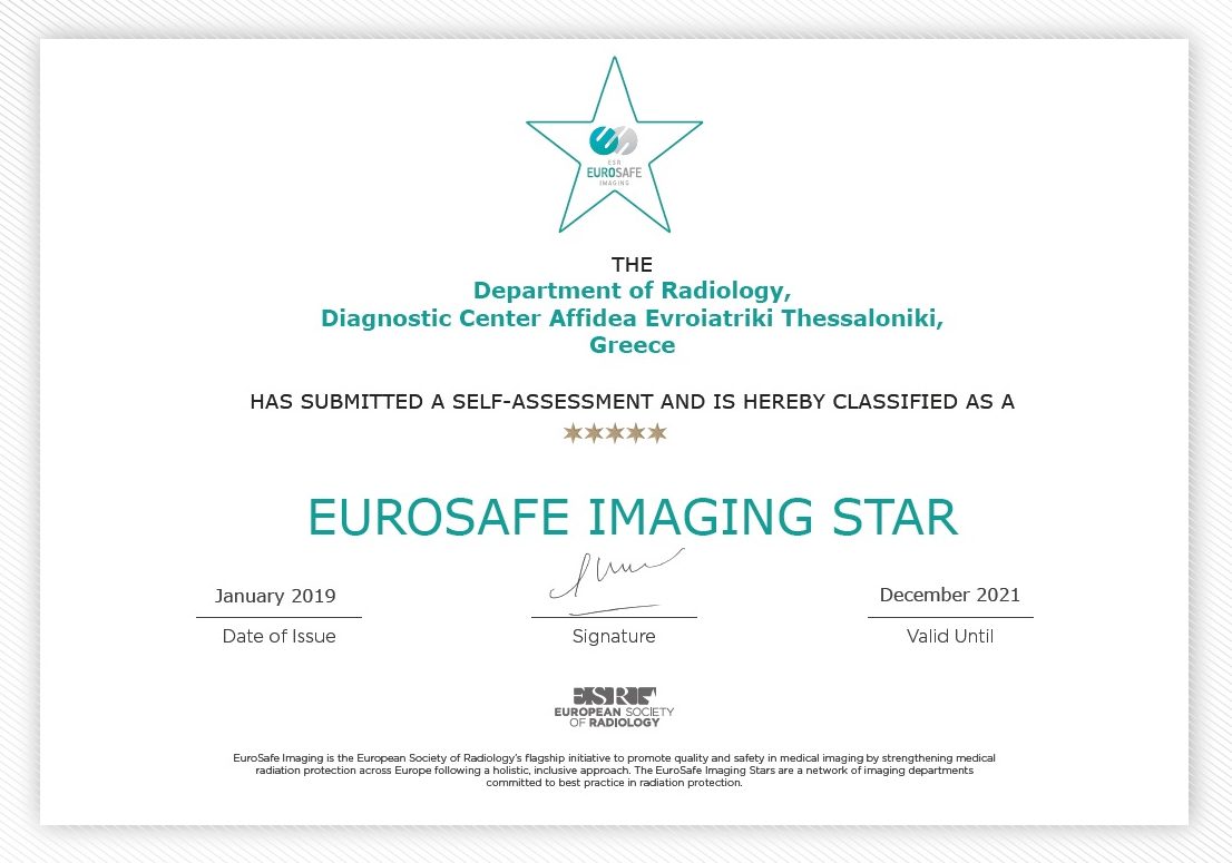 certificate Eurosafe_Affidea Thessaloniki