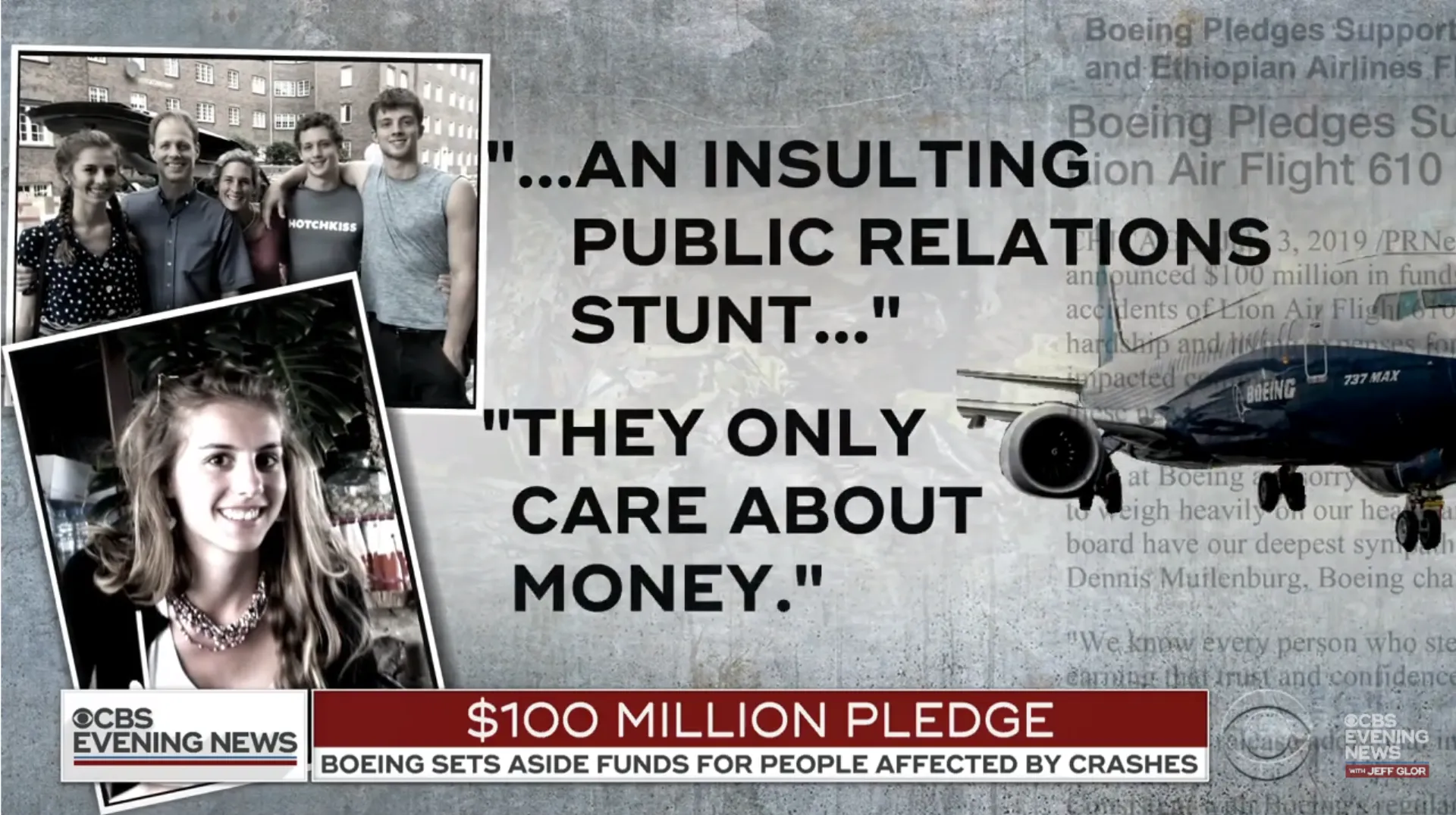 video: 100 εκατ. δίνει η Boeing στις οικογένειες των θυμάτων