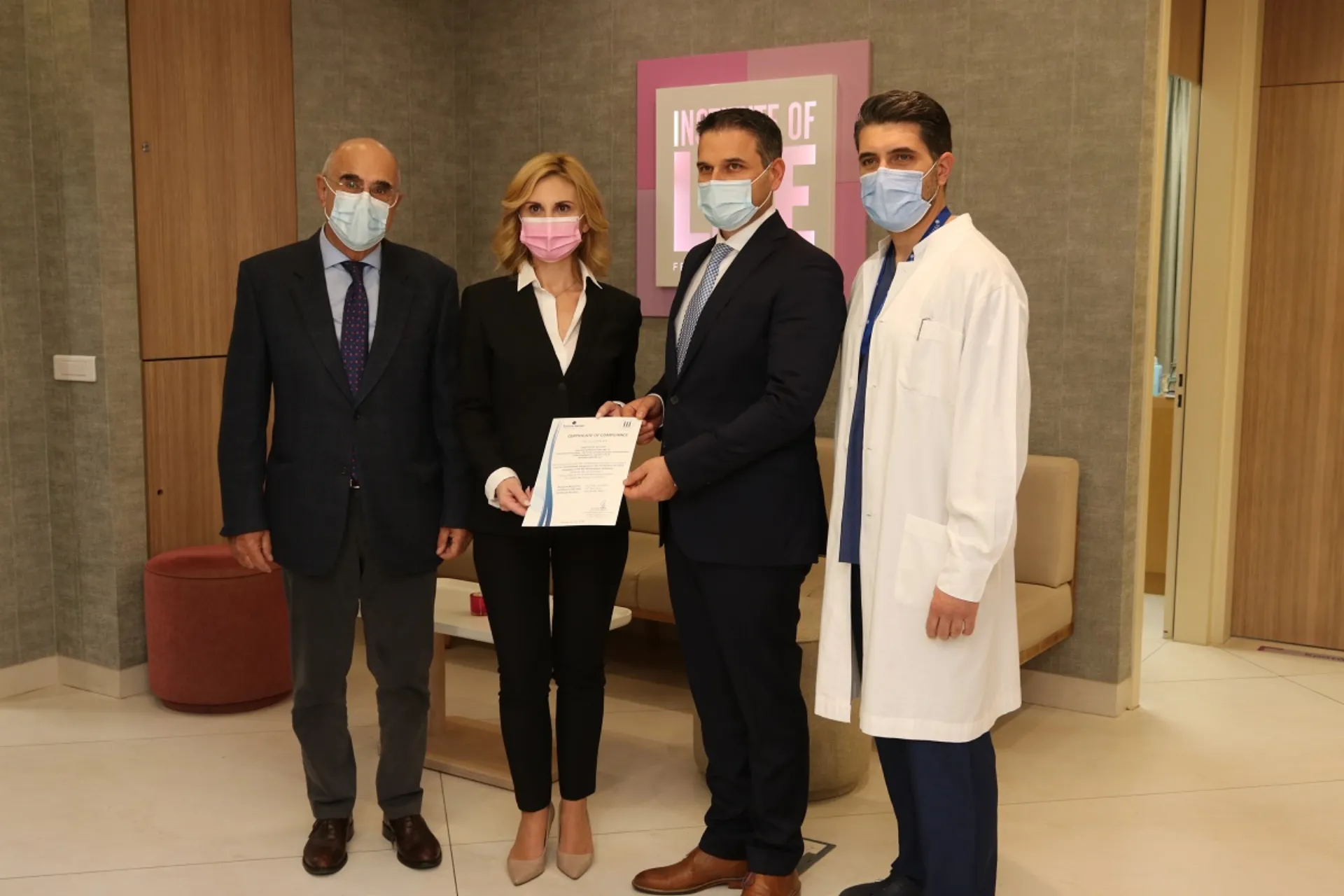 Πιστοποίηση για τη Μονάδα Υποβοηθούμενης Αναπαραγωγής Institute of Life-IASO