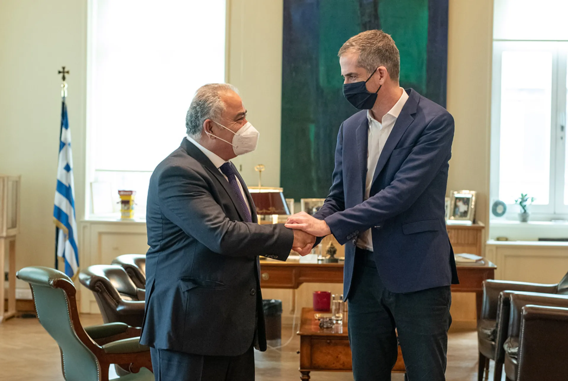 Συνάντηση του Γιάννη Χατζηθεοδοσίου με τον Δήμαρχο Αθηναίων Κώστα Μπακογιάννη