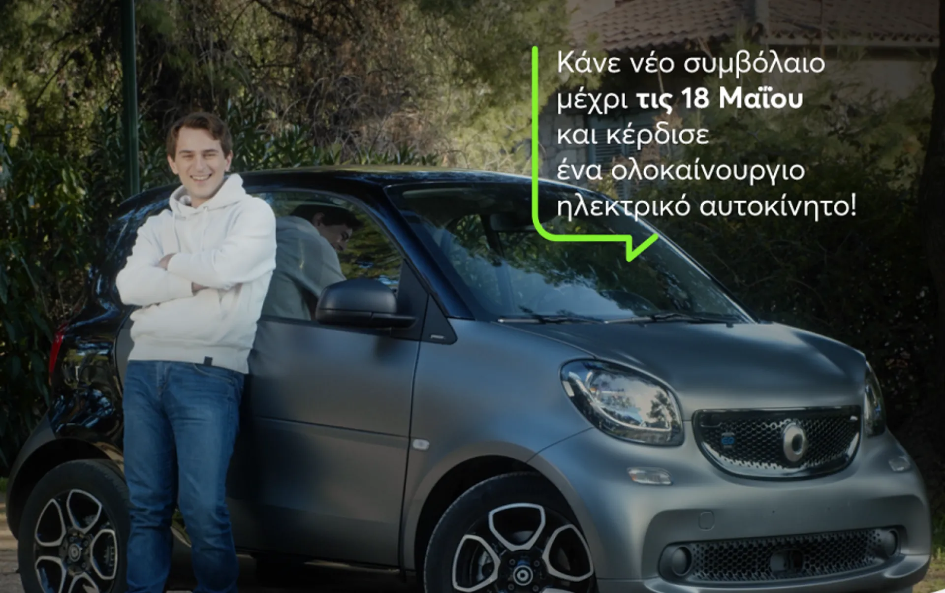 «Anytime Car Giveaway»: Ο απόλυτος διαγωνισμός με δώρο ένα ηλεκτρικό αυτοκίνητο Mercedes Smart fortwo