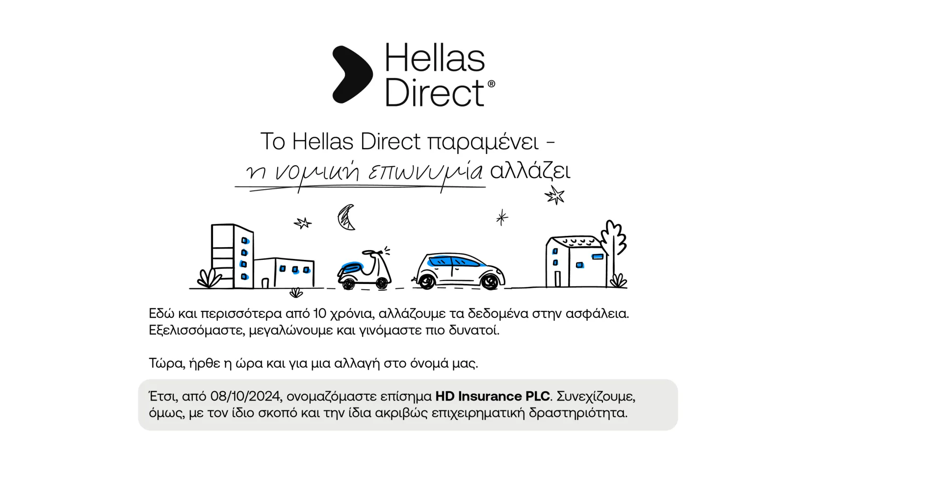 Το Hellas Direct παραμένει, η νομική επωνυμία αλλάζει