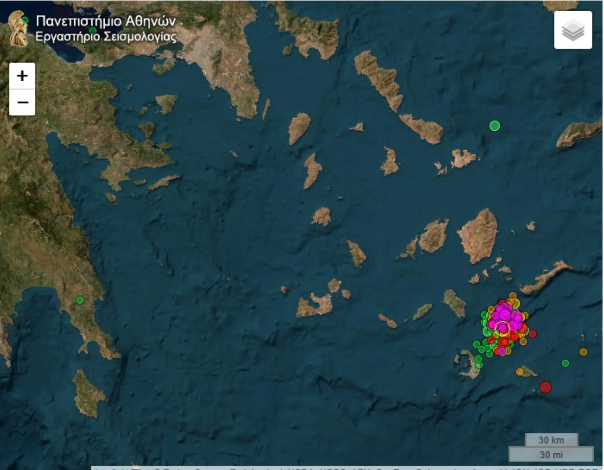 Εργαστήριο Σεισμολογίας του ΕΚΠΑ: Παρακολουθεί σε πραγματικό χρόνο τη σεισμική δραστηριότητα στη Σαντορίνη