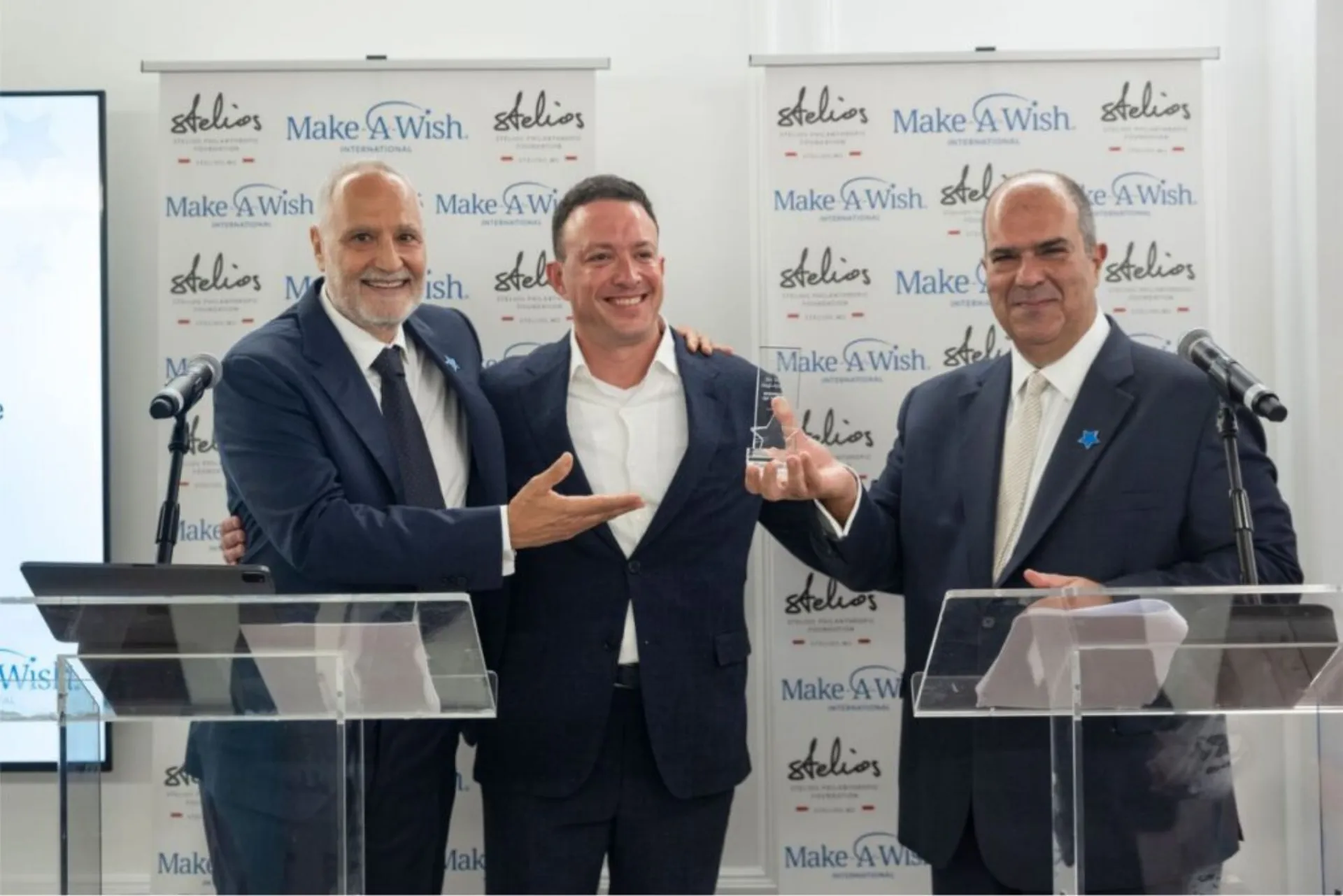 Στο Μονακό Sir St. Haji-Ioannou, Κ. Αντωνόπουλος και Luciano Manzo στηρίζοντας το Make-A-Wish