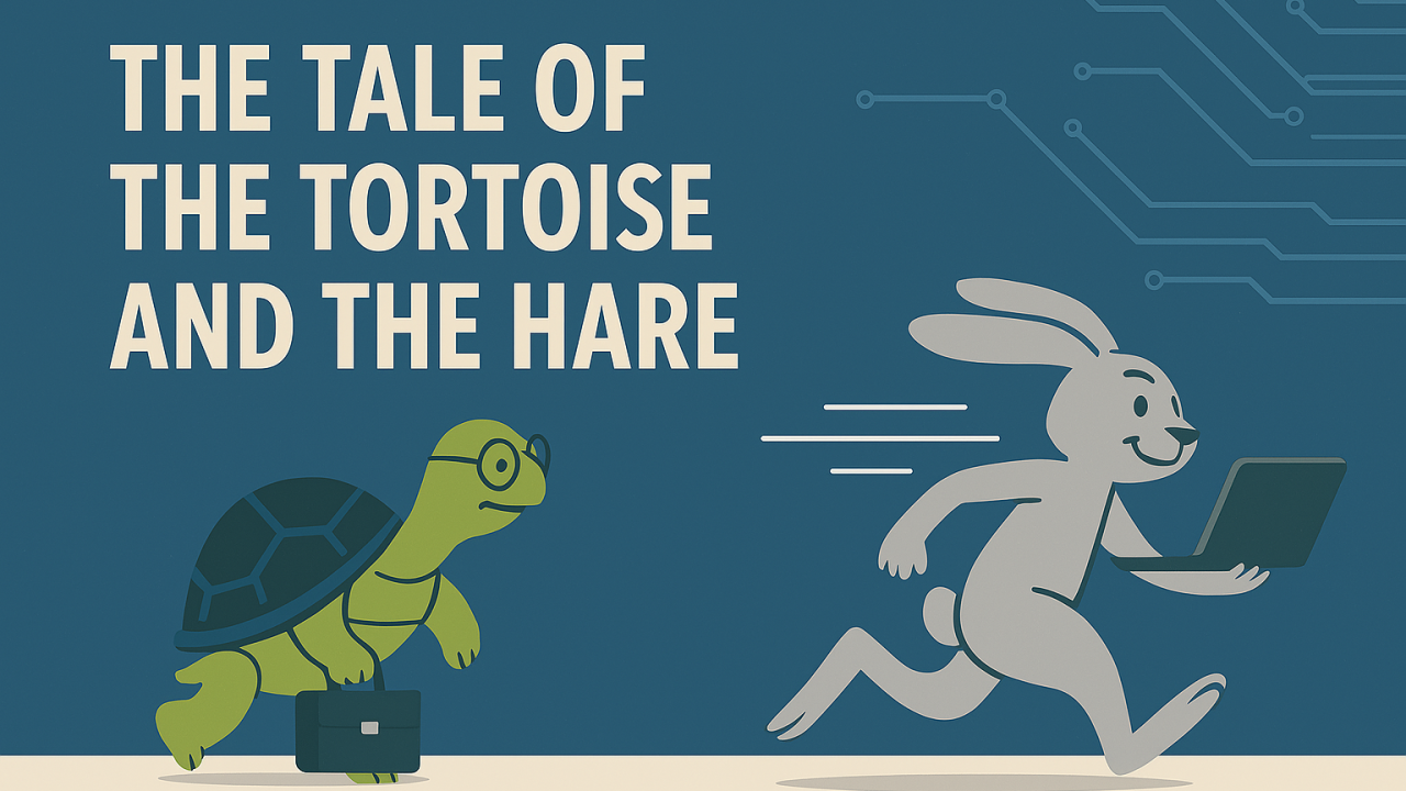 Η Ιστορία του Λαγού FortiCore και της Χελώνας SwiftByte