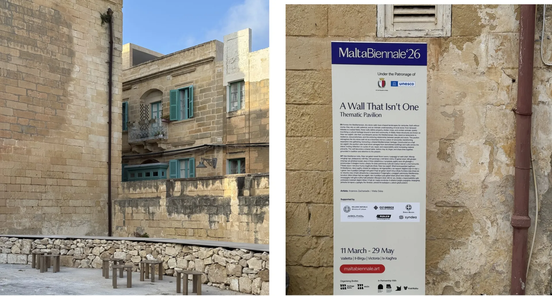 Η Syndea στηρίζει την τέχνη της ξερολιθιάς ως τόπο συνάντησης στη Biennale της Μάλτας