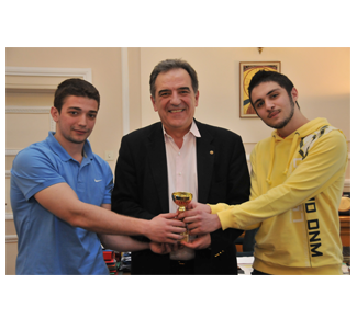 Αλέξανδρος Ρηγόπουλος – Τσίγκος, Πρύτανης Καθ. Κ. Γάτσιος, Διονύσης Ζαχαρόπουλος