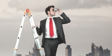 Businessman looking for new business