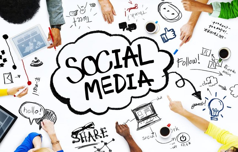 Group of People with Social Media Concept