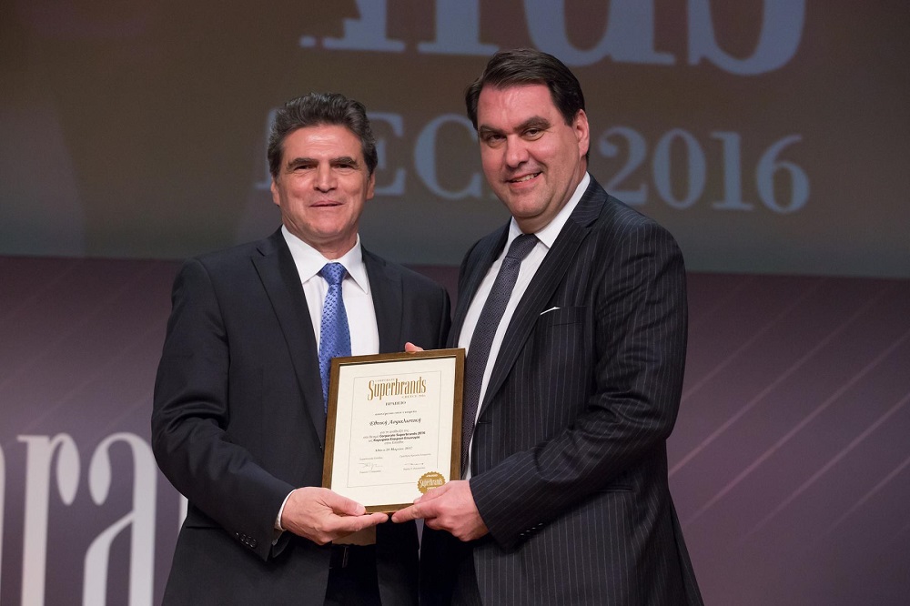 Εθνική Ασφαλιστική: Κατέκτησε το βραβείο Corporate Superbrands Greece 2016