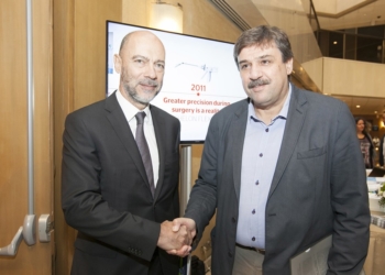 Ο Πρόεδρος του Ελληνο-Αμερικανικού Εμπ. Επιμελητηρίου κ. Σίμος Αναστασόπουλος με τον Υπουργό Υγείας κ. Ανδρέα Ξανθό