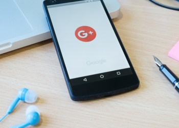 Nexus5 displaying the Google Plus application. Google Plus is Google's attempt at social networking.