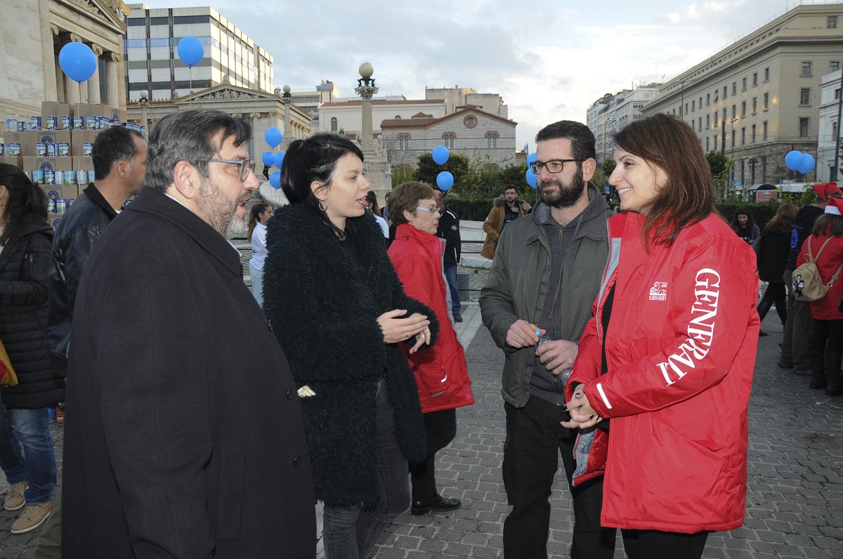 Η κ. Μαρία Λαμπροπούλου, Διευθύντρια Marketing & Eπικοινωνίας της Generali με τον κ. Κανάκη Νικήτα, Πρόεδρο των Γιατρών του Κόσμου