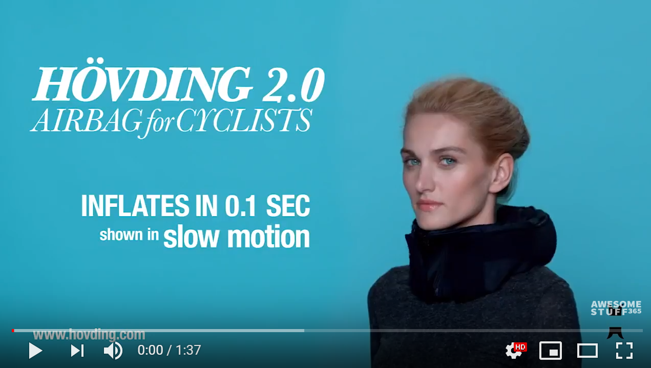 Video: Κράνος-αερόσακος για ποδηλάτες