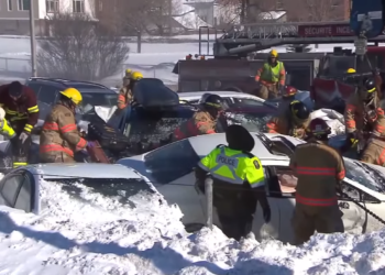 Video: Τρομακτική καραμπόλα στον Καναδά με 200 αυτοκίνητα