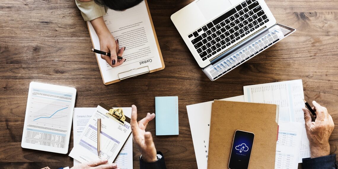 Business people having a meeting