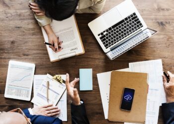 Business people having a meeting