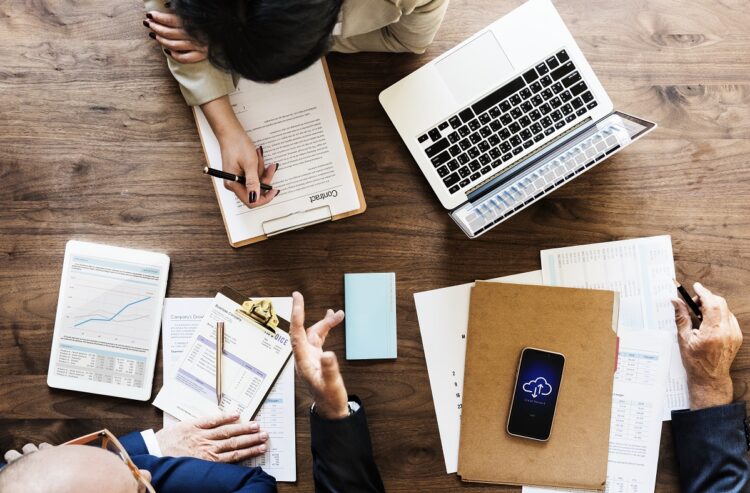 Business people having a meeting
