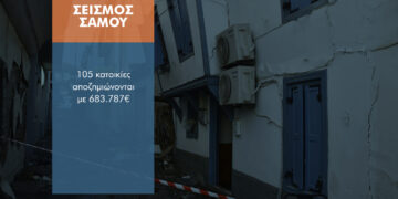 Σεισμός Σάμου: 105 κατοικίες με ασφαλιστήρια αποζημιώνονται & 630 πρώτες κατοικίες μη κατοικήσιμες