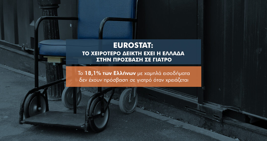 1 στους 10 Έλληνες ΔΕΝ έχει ιατρική φροντίδα όταν τη χρειάζεται