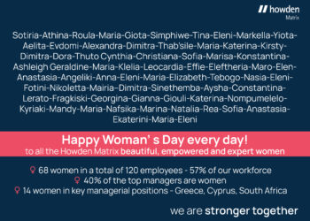 Howden Matrix: το 57% των εργαζομένων είναι γυναίκες