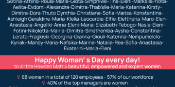 Howden Matrix: το 57% των εργαζομένων είναι γυναίκες