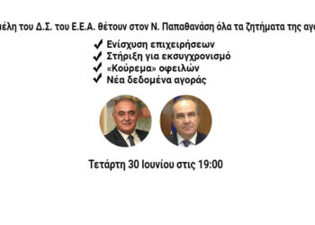 Τα μέλη του Δ.Σ. του Ε.Ε.Α. θέτουν στον Ν. Παπαθανάση όλα τα ζητήματα της αγοράς