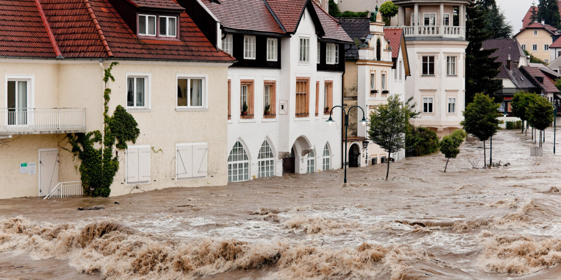 floods and flooding the streets in steyr, austria; Shutterstock ID 129205175; purchase_order: AZCOM