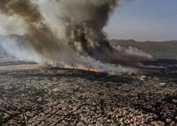 Δείτε σε time-lapse την επέκταση της πυρκαγιάς στην Βαρυμπόμπη