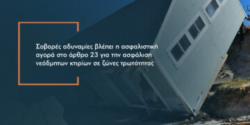 “Αδυναμίες” στην εφαρμογή της υποχρεωτικής ασφάλισης κτιρίων σε ζώνες τρωτότητας
