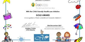 ΙΑΣΩ Παίδων: Χρυσό βραβείο στα πρότυπα του Child Friendly Healthcare Initiative