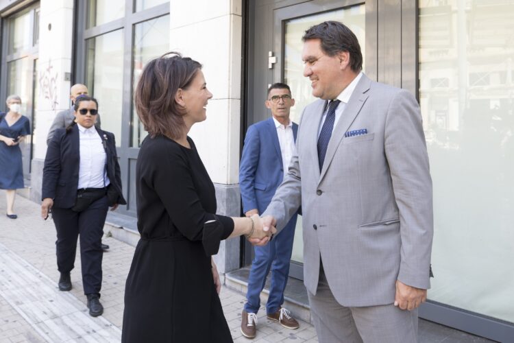 Στο Χώρο Ιστορικής Μνήμης Κοραή 44 η Αnnalena Baerbock