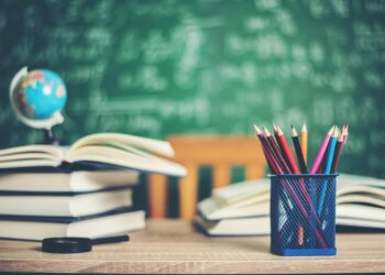 book-with-green-board-background