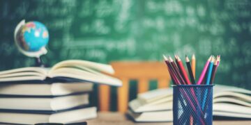 book-with-green-board-background