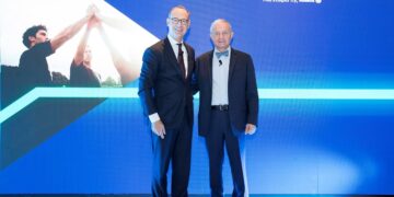 Oliver Bäte, CEO της Allianz SE και Χρήστος Γεωργακόπουλος, CEO της Α.Ε.Γ.Α. Ευρωπαϊκή Πίστη