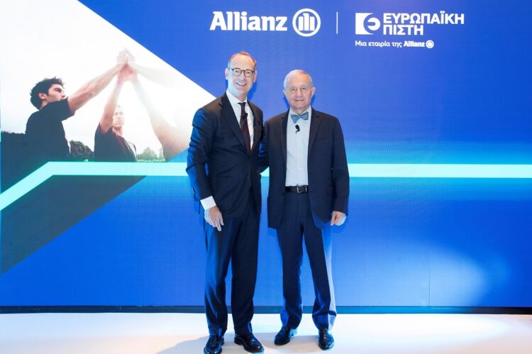 Oliver Bäte, CEO της Allianz SE και Χρήστος Γεωργακόπουλος, CEO της Α.Ε.Γ.Α. Ευρωπαϊκή Πίστη