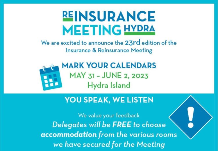 31 Μαΐου – 2 Ιουνίου 2023 η ασφαλιστική συνάντηση στην Ύδρα