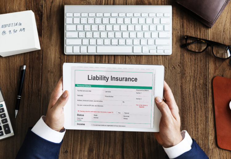 Liability Insurance Money RIsk Form Document Concept