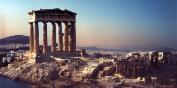 Φωτογραφία της Αθήνας μετά από μεγάλο σεισμό. Δημιούργημα με την τεχνητή νοημοσύνη του Midjourney
