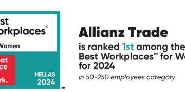 H Allianz Trade στην Ελλάδα στην 1ηθέση στη Λίστα Best WorkplacesTM for Women Hellas 2024