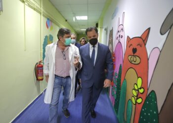 Επίσκεψη του A. Γεωργιάδη στο ανακαινισμένο Νοσοκομείο Παίδων «Καραμανδάνειο»