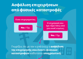 Tι πρέπει να γνωρίζουν οι επιχειρήσεις για την υποχρεωτική ασφάλιση έναντι φυσικών καταστροφών που ισχύει από 1.6.2025