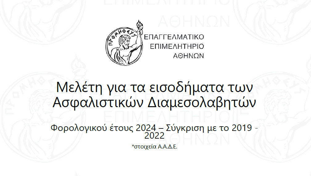 Τι δείχνει η μελέτη για τα εισοδήματα των ασφαλιστικών διαμεσολαβητών