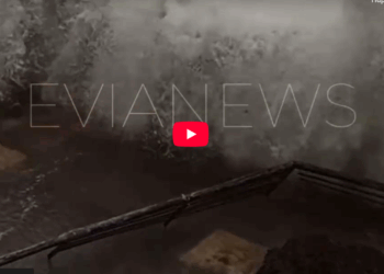 Ζημιές σε σπίτια και καταστήματα στην Κύμη από την κακοκαιρία (video)